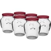 Kozarec Amfora 580 ml (fi 82) z bordo pokrovčkom 6 kos - 9 