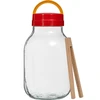 Kozarec TO 3 L s plastičnim pokrovom + klešče fi 100 ['kozarec', ' steklen kozarec', ' steklen kozarec', ' kozarec z navojnim pokrovom', ' kozarec za kisanje kumaric', ' kozarec za kumarice', ' kozarec za likerje in tinkture', ' kozarec za likerje in tinkture', ' kozarec s kleščami', ' klešče za kumarice', ' kuhinjske klešče']