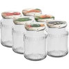 Kozarec TO 720 ml z barvnim pokrovčkom fi 82/6 - 6 kosov ['komplet kozarcev', ' kozarci za džeme', ' kozarec za vložnine', ' kozarec za vlaganje', ' kozarci s pokrovčki', ' kozarci fi 82', ' kozarci z barvnimi pokrovčki', ' kozarci za vložnine', ' kozarci za ozimnico', ' kozarci za meso', ' pasterizator za kozarce', ' kozarci za pasterizacijo', ' meso v kozarcu']