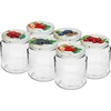 Kozarec TO, grubasek 580ml z barvnim pokrovom fi82/6, 6 kosov. ['kozarci', ' kozarec', ' set kozarcev', ' posode', ' steklene posode', ' kozarci za shranjevanje', ' kuhinjski kozarci', ' stekleni kozarci', ' kozarci s kovinskim pokrovom', ' kozarci za shranjevanje živil', ' kozarci za vlaganje', ' kozarci za zelišča', ' kozarci za kavo', ' kozarci za čaj', ' kozarci primerni za pomivalni stroj', ' steklen kozarec', ' kozarec s pokrovom', ' komplet kozarcev', ' kozarci za džem', ' kozarec grubasek', ' grubasek']