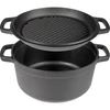 Litoželezni lonec s ponvijo, 3,5 l ['lonec s ponvijo', ' 2 v 1', ' lonec iz litega železa', ' ponev iz litega železa', ' litoželezna ponev', ' komplet litoželezne posode', ' za kuhanje', ' za cvrtje', ' za peko', ' za taborni ogenj', ' žar ponev']
