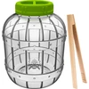 Nerazbiten, večnamenski kozarec za kisanje + klešče, 5L ['kisle kumarice', ' kisla cvetača', ' kisla rdeča pesa', ' kvas iz rdeče pese', ' kozarec iz umetne mase', ' plastični kozarec', ' domača fermentirana zelenjava', ' kozarec 5L', ' kozarec z atestom za kisanje', ' klešče za kumarice', ' kozarec s kleščami']