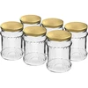 Rebrast kozarec Fisz 500 ml - z zlatim pokrovčkom fi 82/6, 6 kos. ['stekleni kozarec', ' kozarec', ' kozarec za kisanje kumar', ' kozarec za kumare', ' kozarec za vlaganje', ' kozarec za moko', ' kozarec za juho', ' kozarec 500 ml', ' kozarec s pokrovčkom', ' kozarec za pasterizacijo', ' kozarci za pasterizacijo', ' kozarec za med']