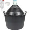 Vinarski komplet Basic: stekleni balon 34 L v plastični košari, s čepom in fermentacijsko cevko - 8 