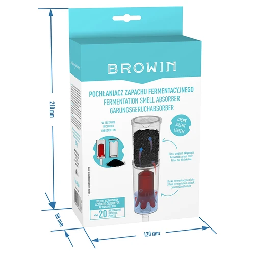 Absorber vonja pri fermentaciji + tiha fermentacijska cevka + kokosovo aktivno oglje 200 g - 7