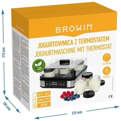 Aparat za jogurt s termostatom, 9 kozarčkov, 1,6 l - 12
