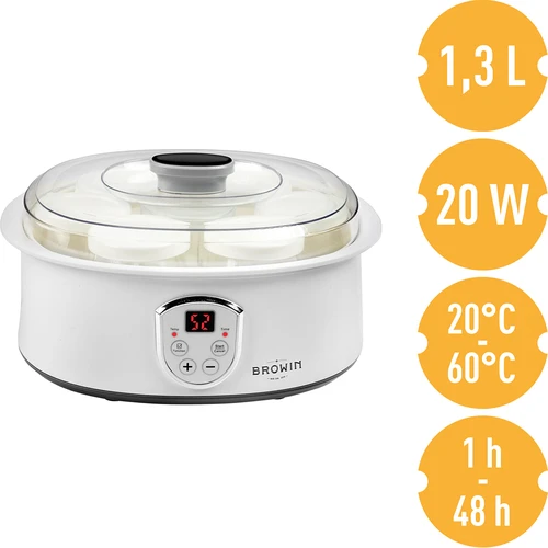 Aparat za pripravo jogurta s termostatom, 7 kozarcev, 1,3 l - 5