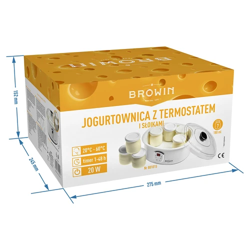 Aparat za pripravo jogurta s termostatom, 7 kozarcev, 1,3 l - 8