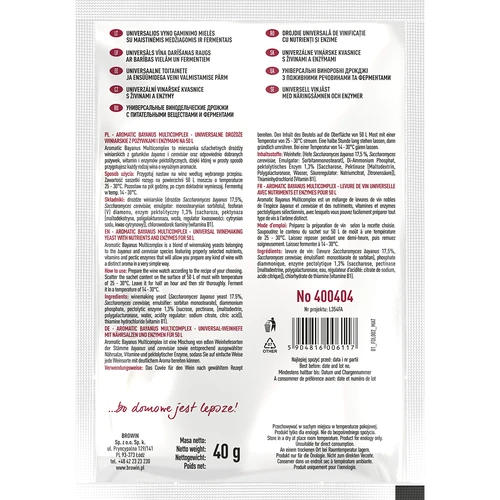 Aromatic Bayanus Multicomplex začetni komplet za vino, 40 g - 2
