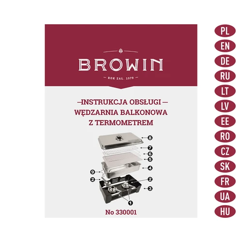 Balkonski prekajevalnik s termometrom - 9