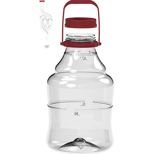 Balon za vino, lahek, nerazbiten, z ročajem, 10 L - 2
