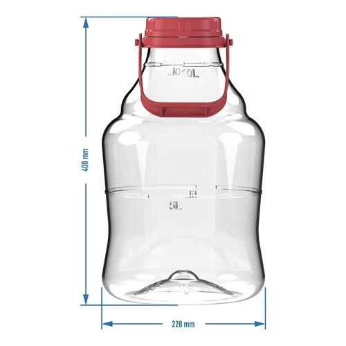 Balon za vino, lahek, nerazbiten, z ročajem, 10 L - 6