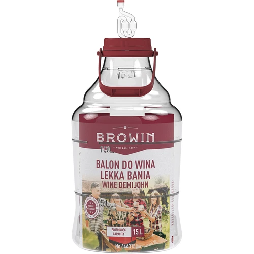 Balon za vino, lahek, nerazbiten, z ročajem, 15 L - 3