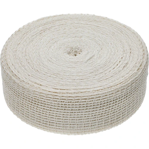 Bela mesarska mrežica, 12,5 cm × 50 m, s toplotno odpornostjo do 220 °C