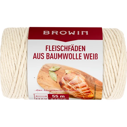 Beli bombažni mesarski sukanec (240°C) 55 m - 2