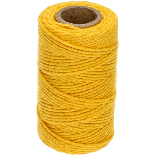 Bombažna vrvica, rumena, 2 mm/55 m/100 g