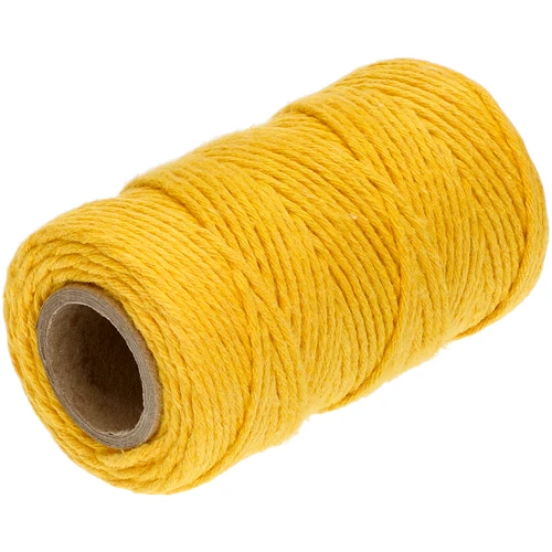 Bombažna vrvica, rumena, 2 mm/55 m/100 g - 2