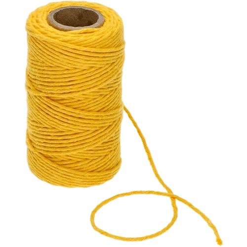 Bombažna vrvica, rumena, 2 mm/55 m/100 g - 3