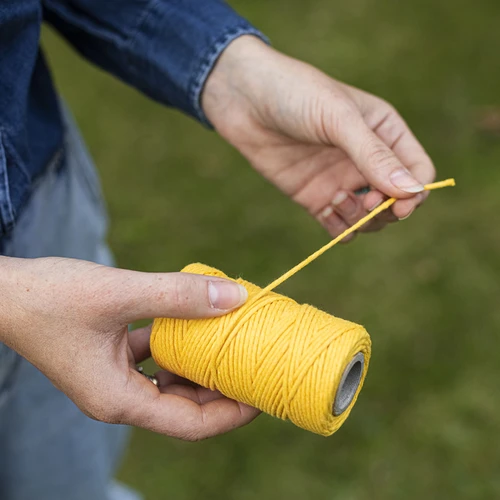 Bombažna vrvica, rumena, 2 mm/55 m/100 g - 6