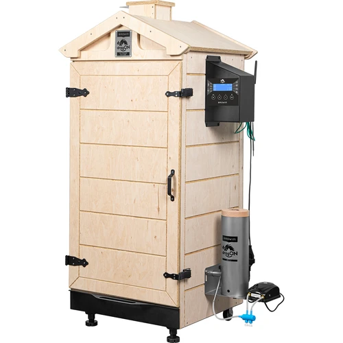 Brezokvirna prekajevalnica dragON PLYWOOD NATURE z Wi-Fi, 200 L - 2