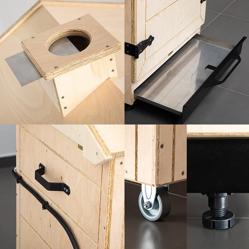 Brezokvirna prekajevalnica dragON PLYWOOD NATURE z Wi-Fi, 200 L - 6