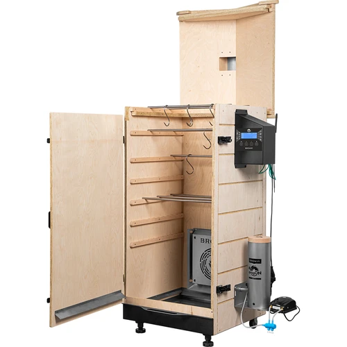 Brezokvirna prekajevalnica dragON PLYWOOD NATURE z Wi-Fi, 200 L - 3