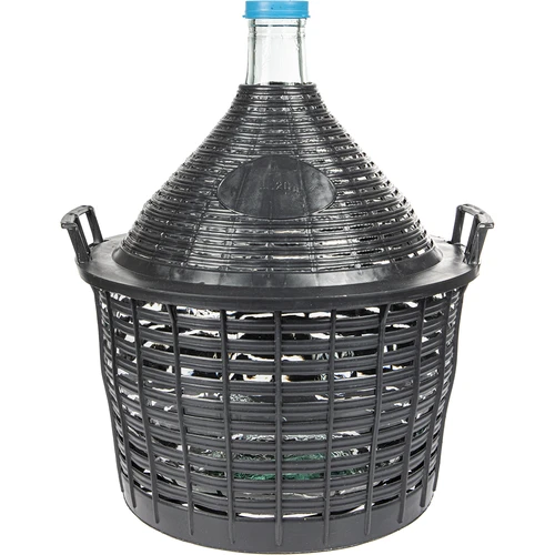 Damižana za vino 20 l v plastični košari