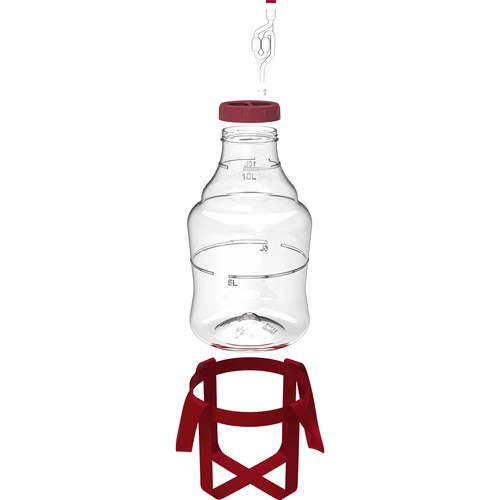 Damižana za vino, lahka, nelomljiva, z nosilnimi trakovi, 10 l - 2