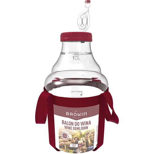 Damižana za vino, lahka, nelomljiva, z nosilnimi trakovi, 10 l - 3