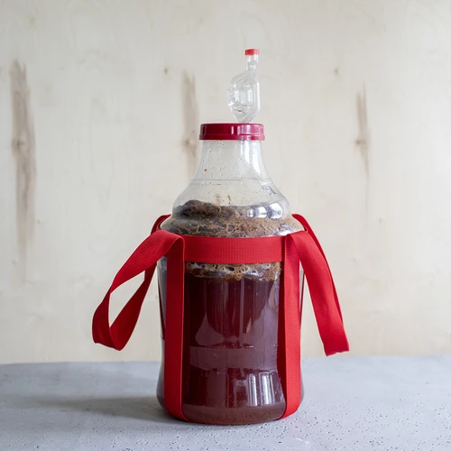 Damižana za vino, lahka, nelomljiva, z nosilnimi trakovi, 10 l - 15