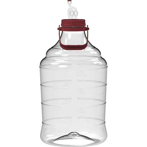 Damižon za vino, lahek, nelomljiv, z ročajem, 25 L