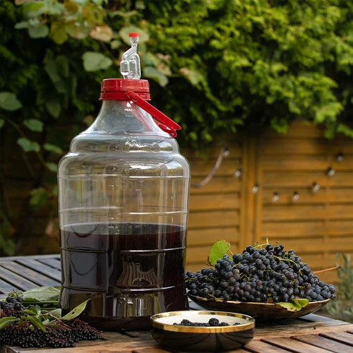 Damižon za vino, lahek, nelomljiv, z ročajem, 25 L - 7