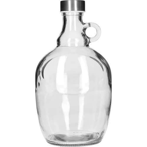 Damižona Dama 1,5 L, z metalnim navojnim pokrovčkom fi 43 mm in ročajem