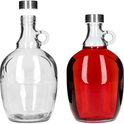 Damižona Dama 1,5 L, z metalnim navojnim pokrovčkom fi 43 mm in ročajem - 3