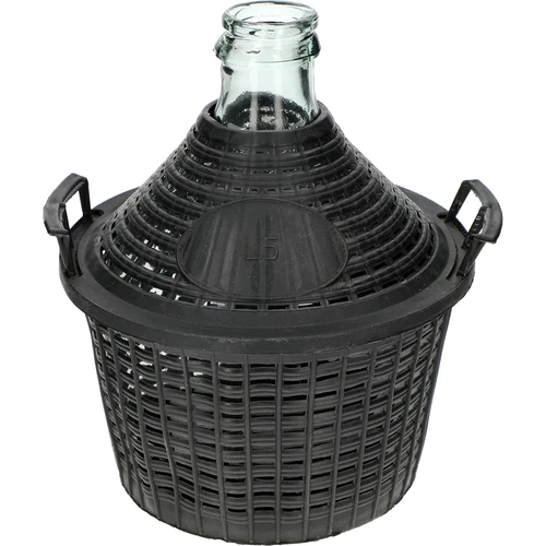 Damižona za vino 5 L v plastičnem košu - 2