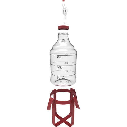 Damižona za vino, lahka, nerazbitna, z naramnicami, 20 L - 2