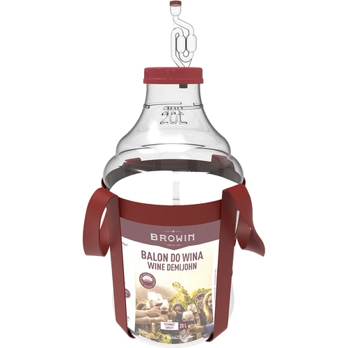 Damižona za vino, lahka, nerazbitna, z naramnicami, 20 L - 3