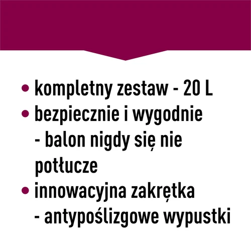 Damižona za vino, lahka, nerazbitna, z naramnicami, 20 L - 22