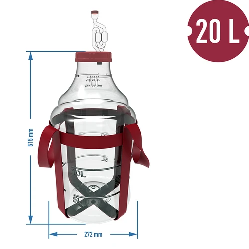 Damižona za vino, lahka, nerazbitna, z naramnicami, 20 L - 6