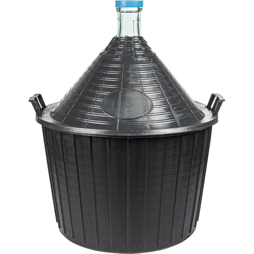 Demižon za vino 54 L v plastični košari
