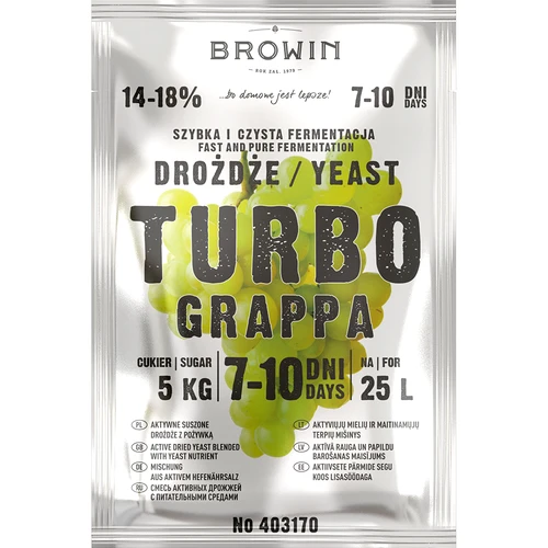 Destilacijske kvasovke Turbo Grappa 7-10 dni - 2