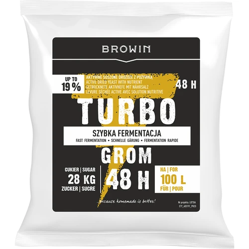 Destilacijske kvasovke Turbo Grom 48h 100L