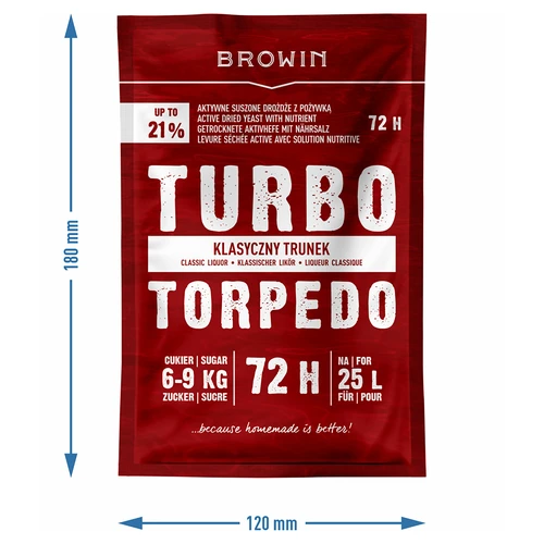 Destilacijski kvas Turbo Torpedo 72 h 21% - 120 g - 5