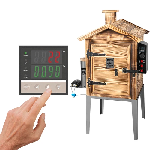 Dimnica 115 L dragON Wood 60E – lesena na drva, z električnim grelnim modulom in krmilnikom