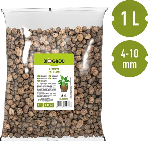 Ekspandirana glina za lončnice, vrtnarjenje in gozdove v steklu, 4–10 mm, 1 L - 3