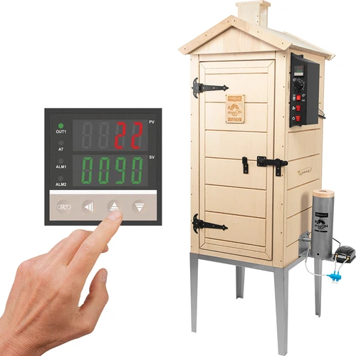 Električna prekajevalnica dragON PLYWOOD NATURE 100E z grelnim modulom in krmilnikom