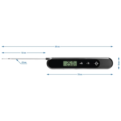Elektronski kuhinjski termometer, ročno polnjen - 8