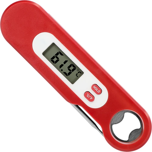 Elektronski kulinarični termometer z zložljivo sondo (-50/+300℃), rdeč - 2