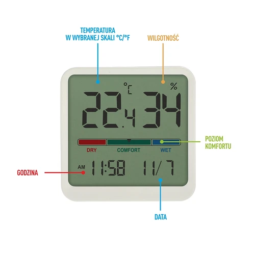 Elektronski sobni termometer, bel - 7
