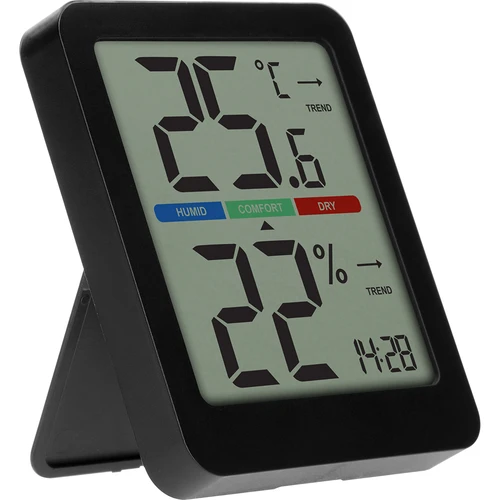 Elektronski sobni termometer, črn